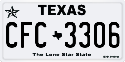 TX license plate CFC3306