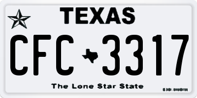 TX license plate CFC3317