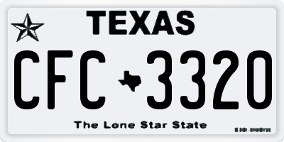 TX license plate CFC3320