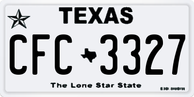 TX license plate CFC3327