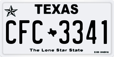 TX license plate CFC3341