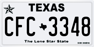 TX license plate CFC3348