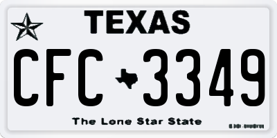TX license plate CFC3349