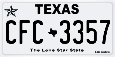 TX license plate CFC3357