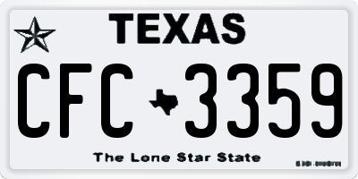 TX license plate CFC3359
