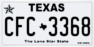 TX license plate CFC3368