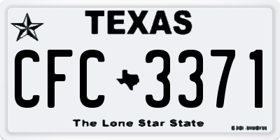 TX license plate CFC3371