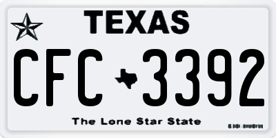 TX license plate CFC3392