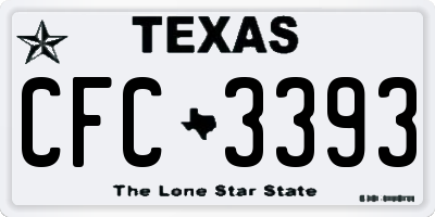 TX license plate CFC3393