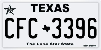 TX license plate CFC3396