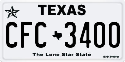 TX license plate CFC3400