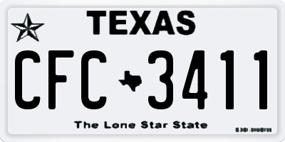 TX license plate CFC3411