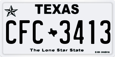TX license plate CFC3413