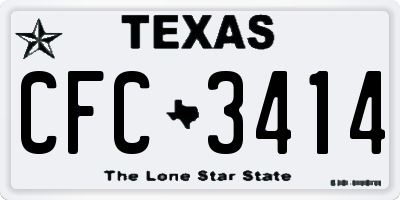 TX license plate CFC3414