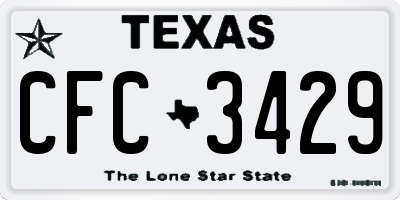 TX license plate CFC3429