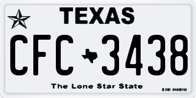 TX license plate CFC3438