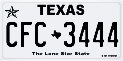 TX license plate CFC3444