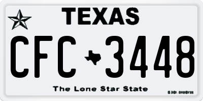 TX license plate CFC3448