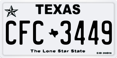 TX license plate CFC3449