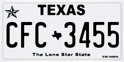 TX license plate CFC3455