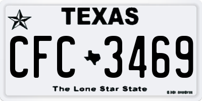 TX license plate CFC3469