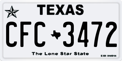 TX license plate CFC3472