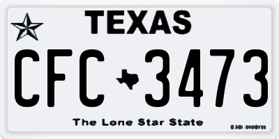TX license plate CFC3473