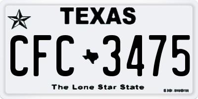 TX license plate CFC3475