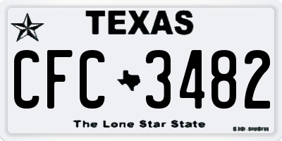 TX license plate CFC3482