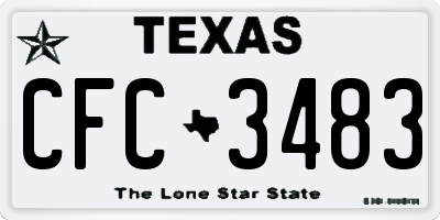 TX license plate CFC3483