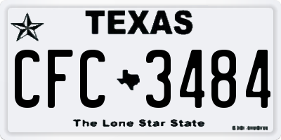 TX license plate CFC3484