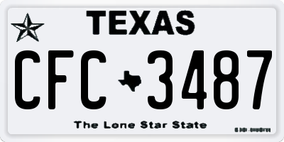 TX license plate CFC3487