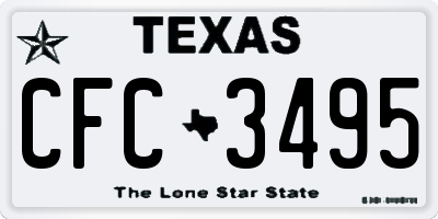 TX license plate CFC3495