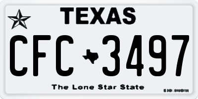 TX license plate CFC3497
