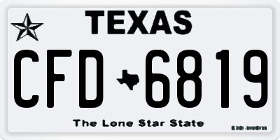 TX license plate CFD6819