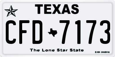 TX license plate CFD7173