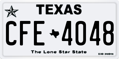 TX license plate CFE4048