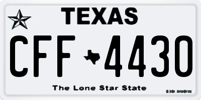 TX license plate CFF4430