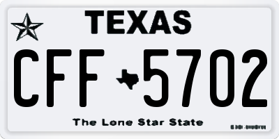 TX license plate CFF5702