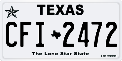 TX license plate CFI2472