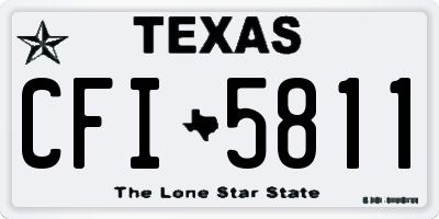 TX license plate CFI5811