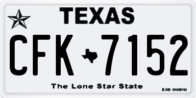 TX license plate CFK7152