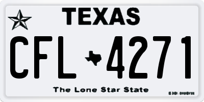 TX license plate CFL4271