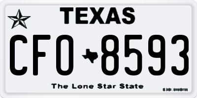 TX license plate CFO8593