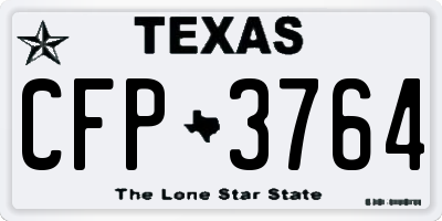 TX license plate CFP3764