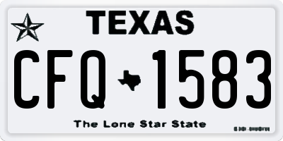 TX license plate CFQ1583