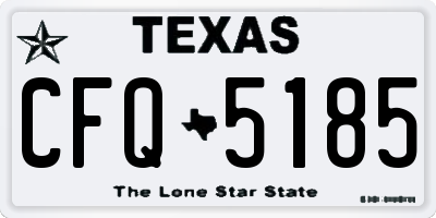 TX license plate CFQ5185