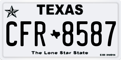 TX license plate CFR8587