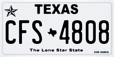 TX license plate CFS4808