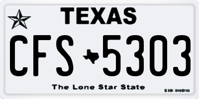 TX license plate CFS5303